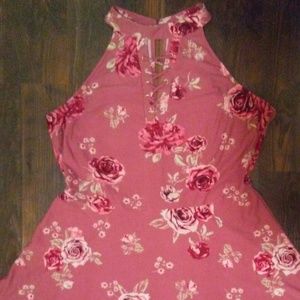 Creamy Pink Floral Dress